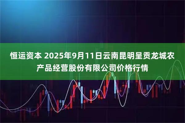 恒运资本 2025年9月11日云南昆明呈贡龙城农产品经营股份有限公司价格行情