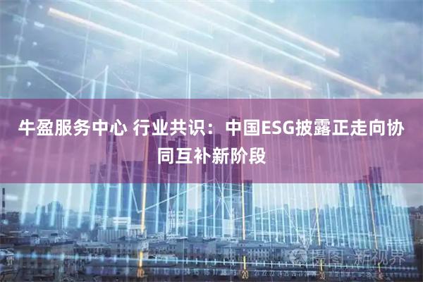 牛盈服务中心 行业共识：中国ESG披露正走向协同互补新阶段